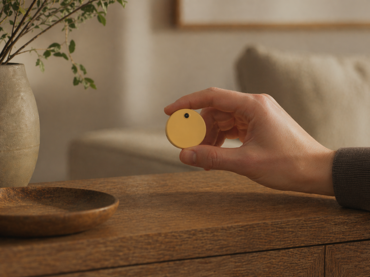 Pod held in hand